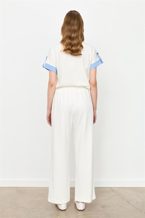 Yüksek Bel Modal Pantolon-KEMIK