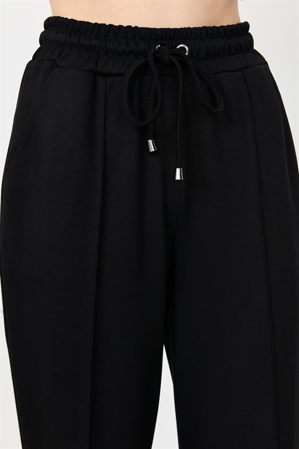 Yüksek Bel Modal Pantolon-SİYAH