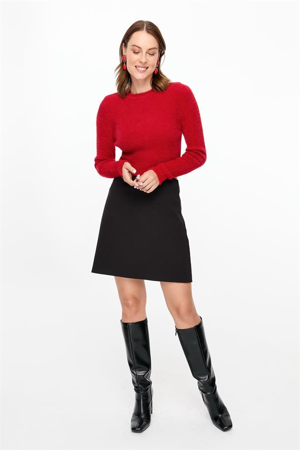 Yumoş Spor Triko Kazak-KIRMIZI