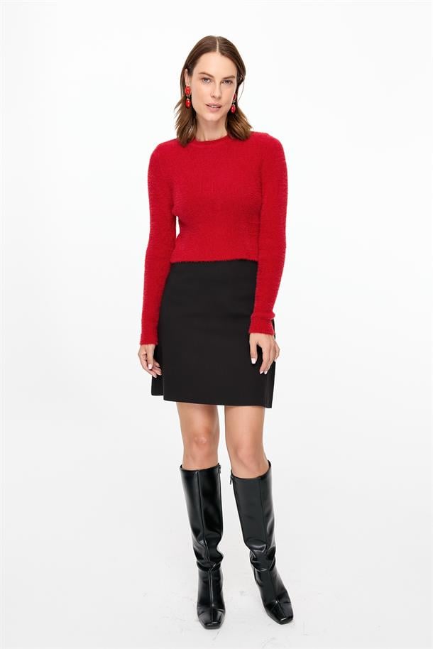 Yumoş Spor Triko Kazak-KIRMIZI