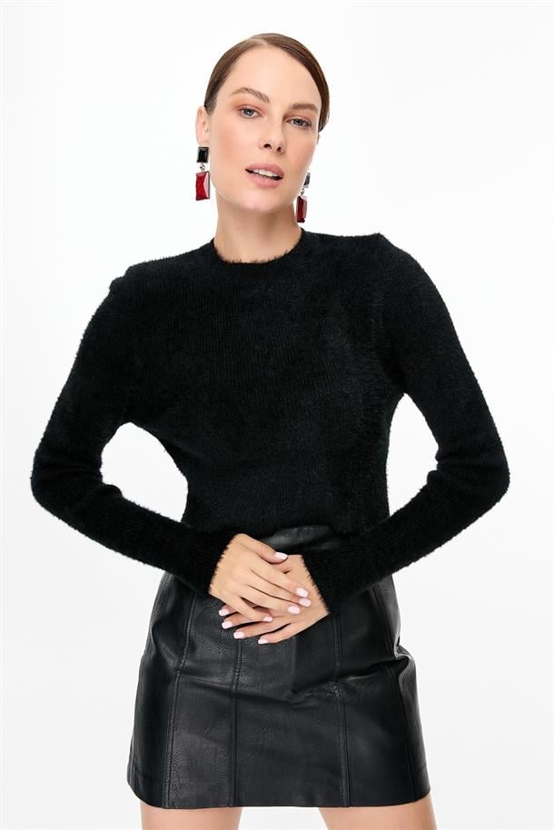 Yumoş Spor Triko Kazak-SİYAH