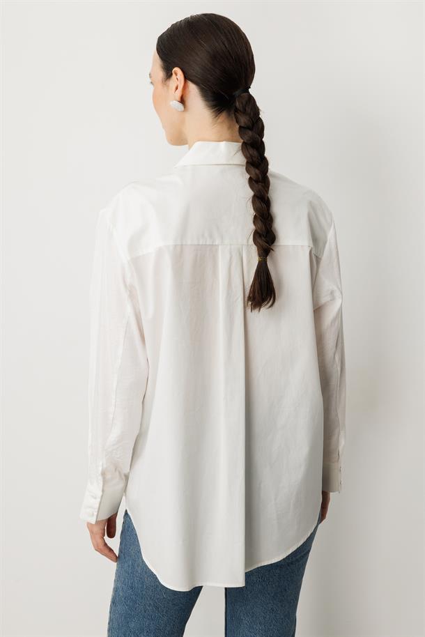 Zımba Detay Gömlek-KEMIK