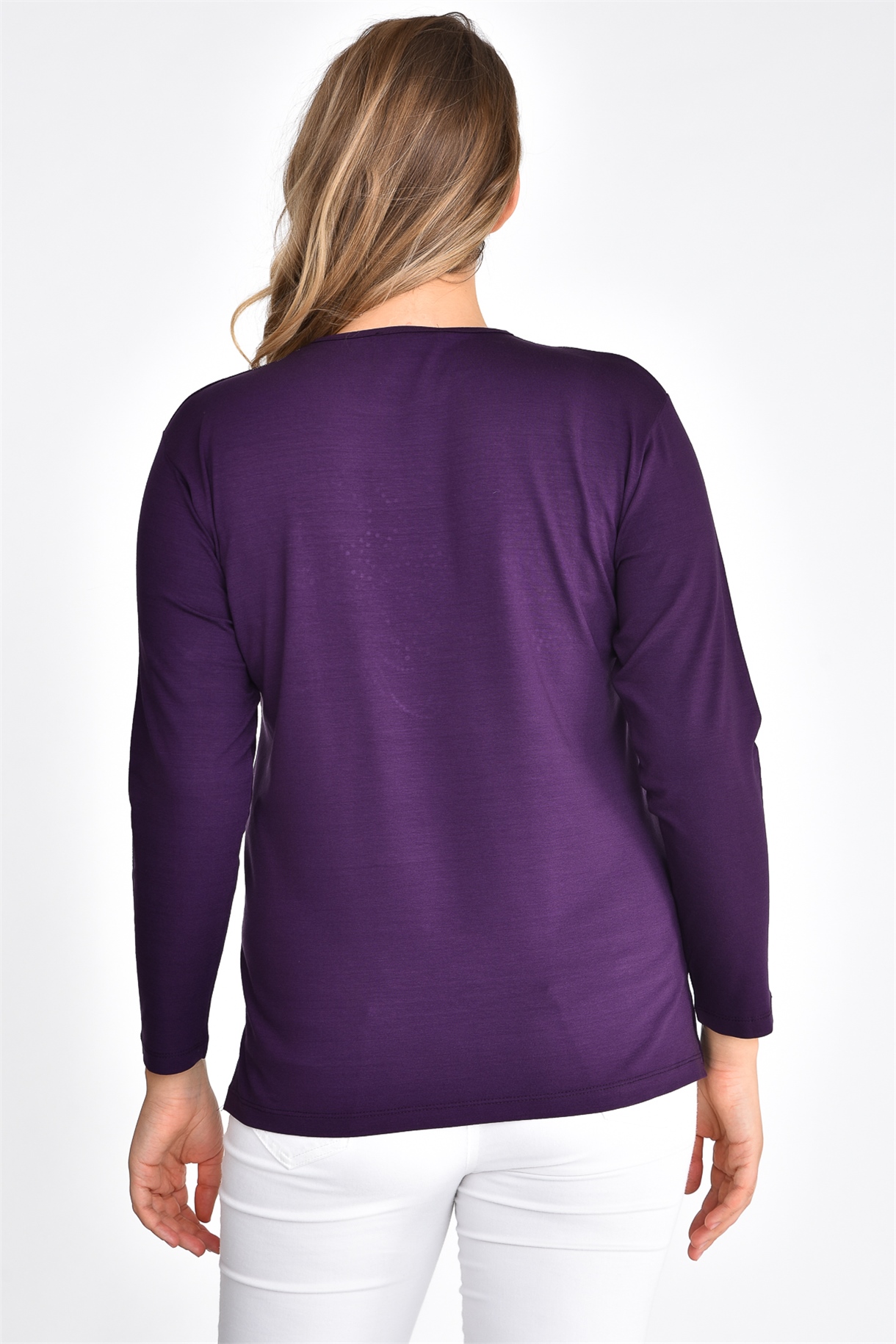 Oversized Long Sleeve Combed Cotton Blouse