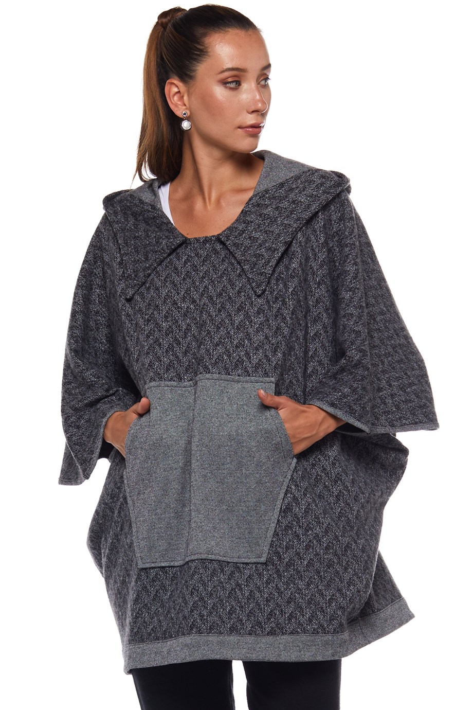 Gri İnterlok Panço