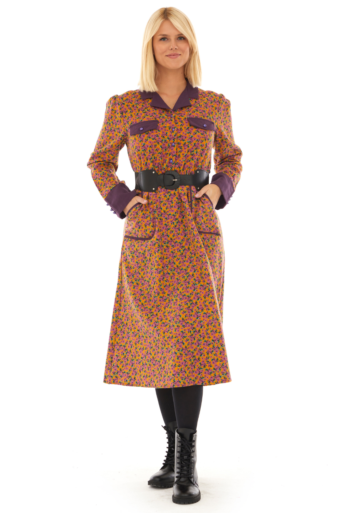 Pazen Hardal Kemerli  Sonbahar Kış Elbise