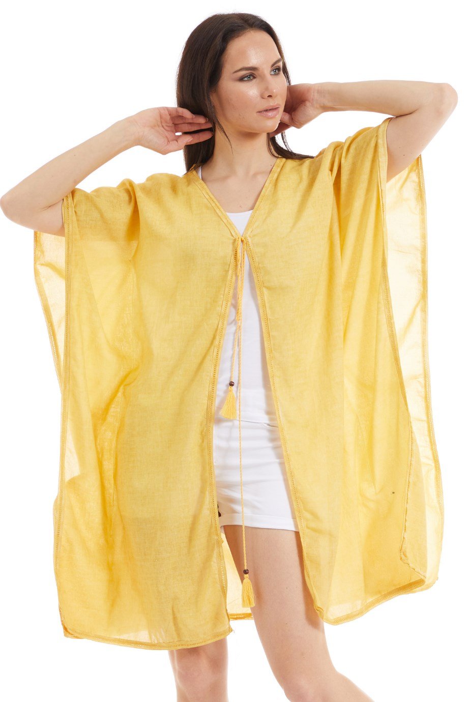 Şile Bezi Sarı Kelebek Tunik