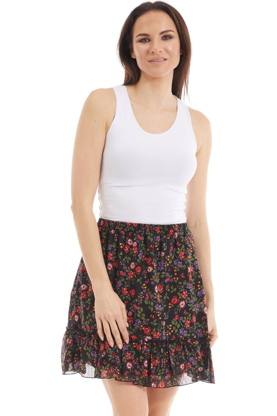 Şile Bezi Siyah Tomurcuk Vual Kısa Etek