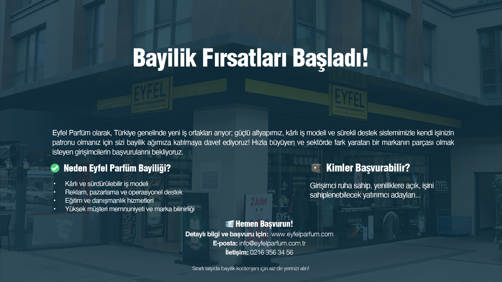 BAYİLİK FIRSATI BAŞLADI
