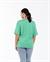 MILA Oversıze T-shirt Yeşil Çizgili