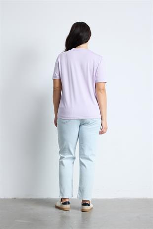 BRADLEY Basic T-shirt Lila