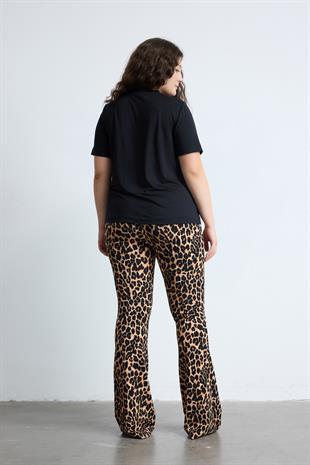 ROAR Leopar İspanyol Paça Pantolon Leopar