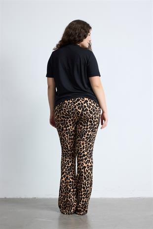 ROAR Leopar İspanyol Paça Pantolon Leopar