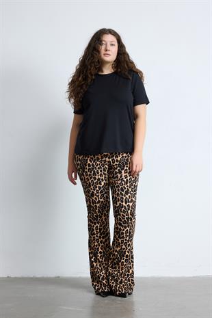 ROAR Leopar İspanyol Paça Pantolon Leopar