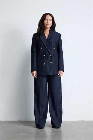 TAILORED Kruvaze Kapama Çizgili Ceket