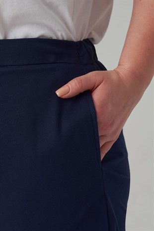 TESS Rahat Kesim Arka Beli Lastikli Kadın Pantolon