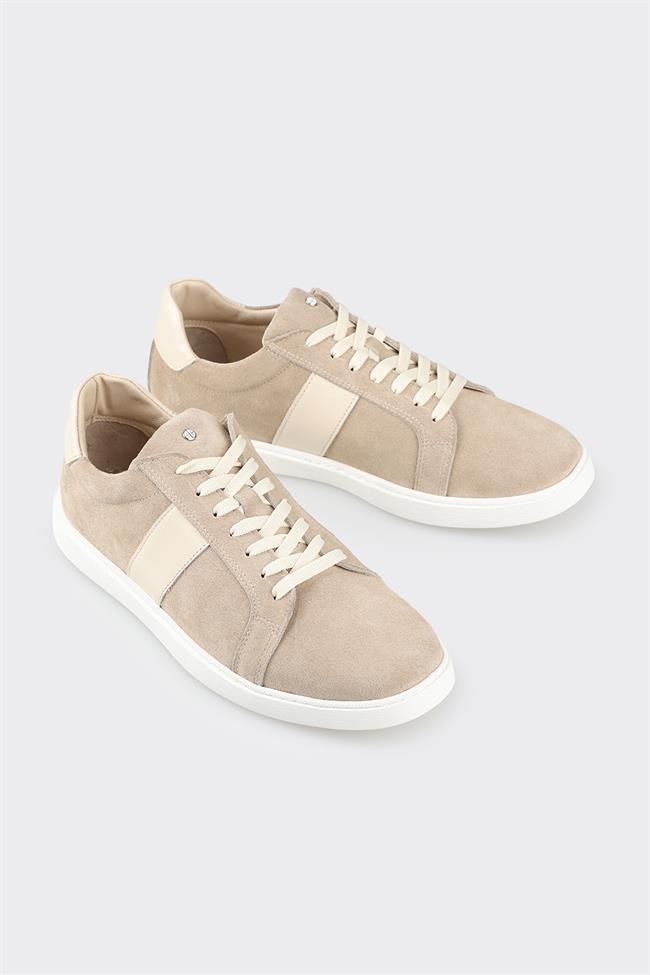 Bej Deri Erkek Loafer