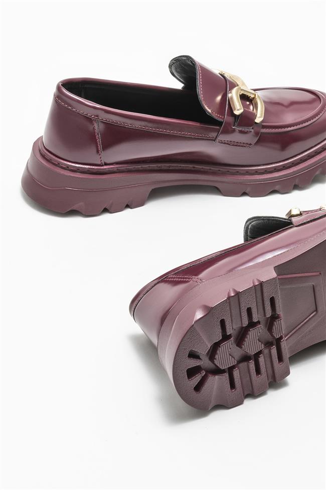 Bordo Kadın Loafer