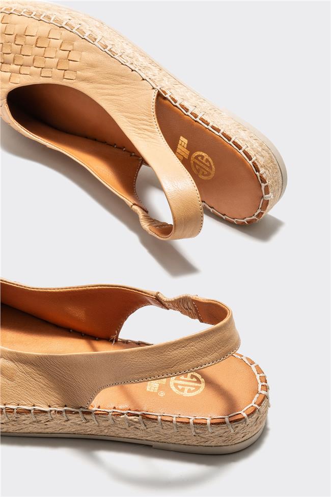 Camel Deri Kadın Espadril