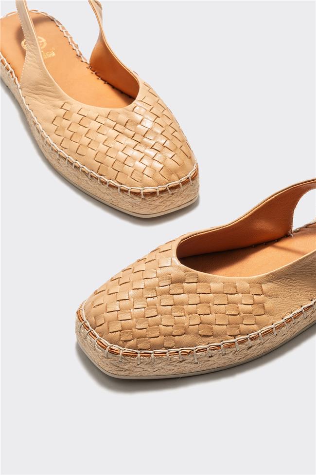 Camel Deri Kadın Espadril