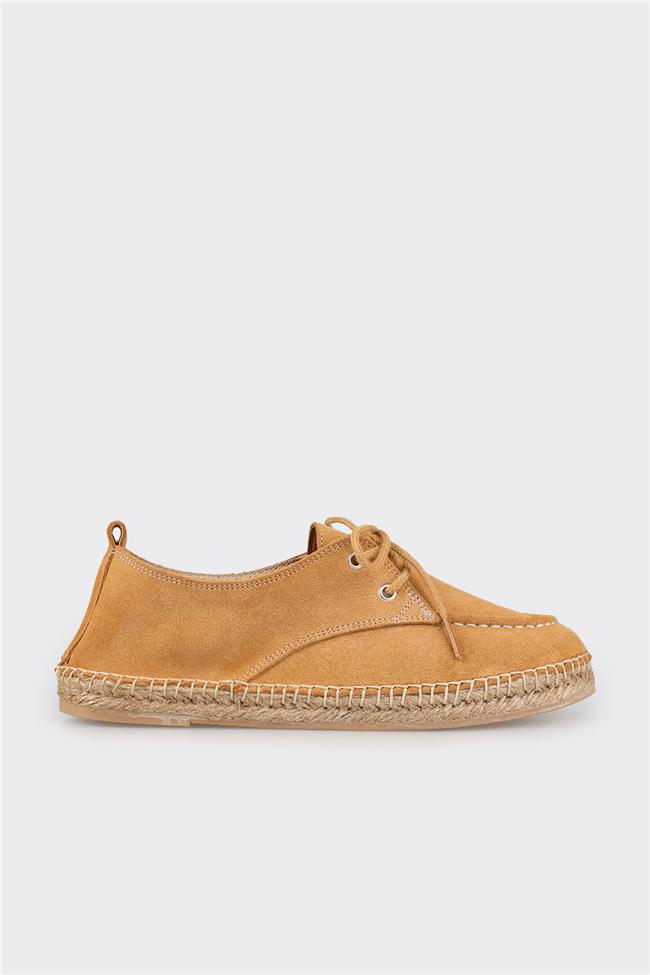 Camel Deri Kadın Espadril