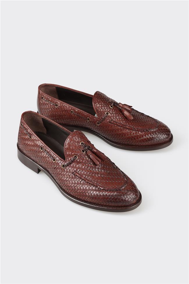 Kahve Deri Erkek Loafer