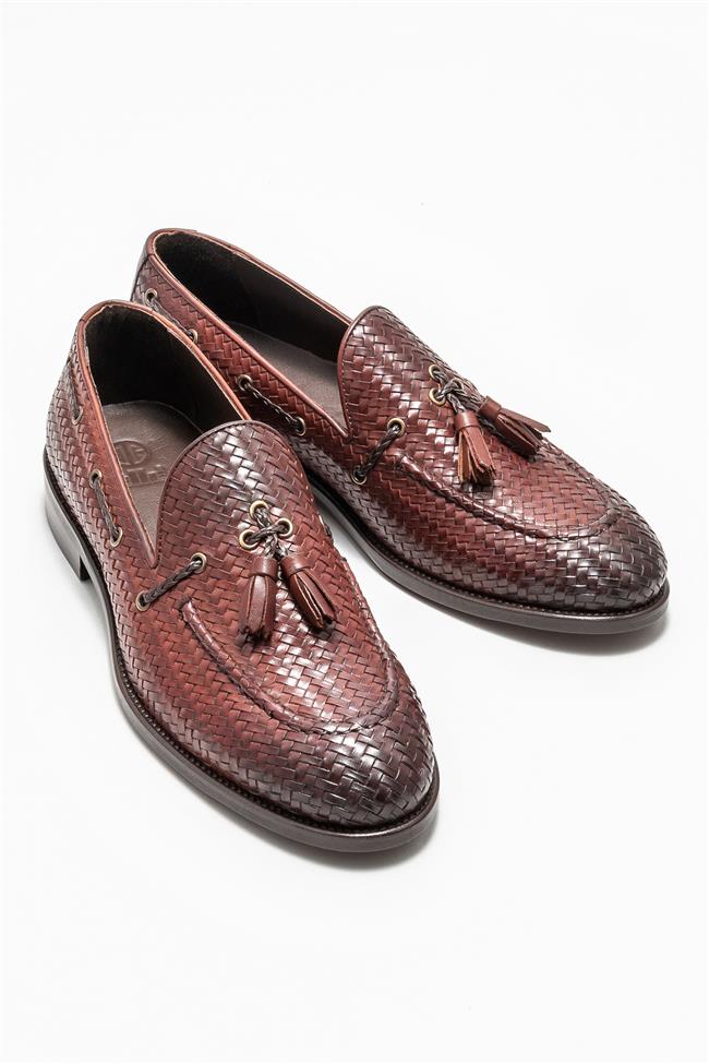 Kahve Deri Erkek Loafer