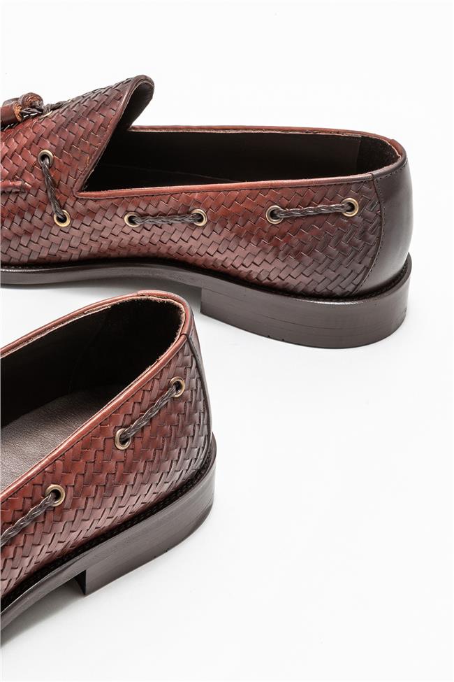 Kahve Deri Erkek Loafer
