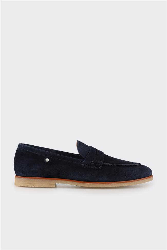 Lacivert Deri Erkek Loafer