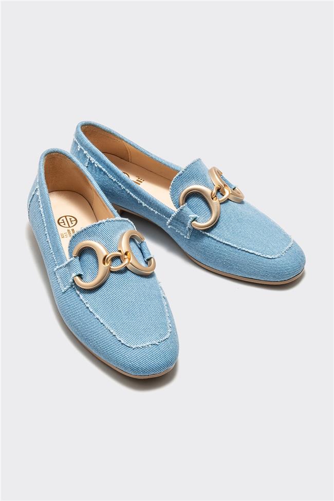 Mavi Deri Kadın Loafer