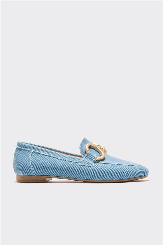 Mavi Deri Kadın Loafer