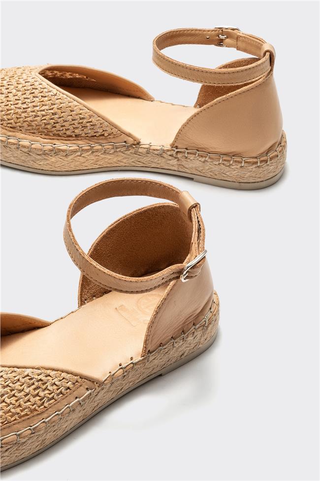 Naturel Deri Kadın Espadril