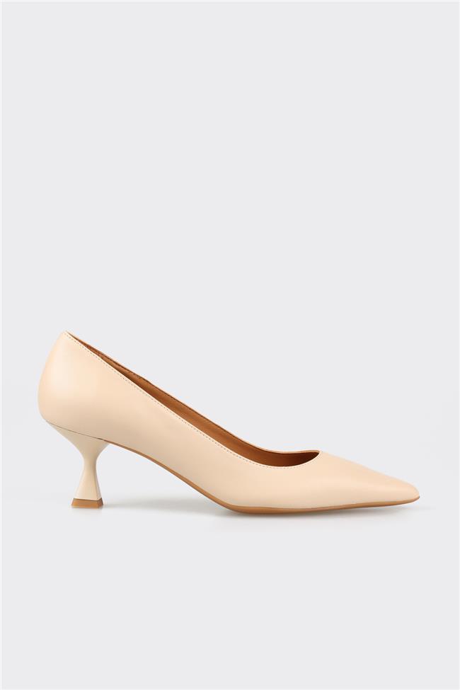 Naturel Deri Kadın Stiletto