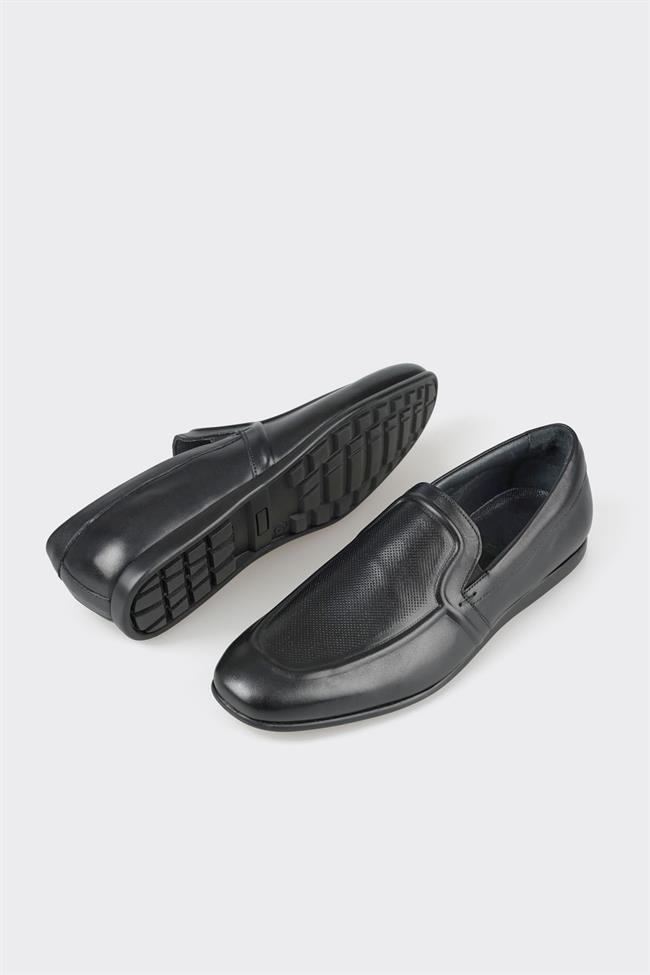 Siyah Deri Erkek Loafer