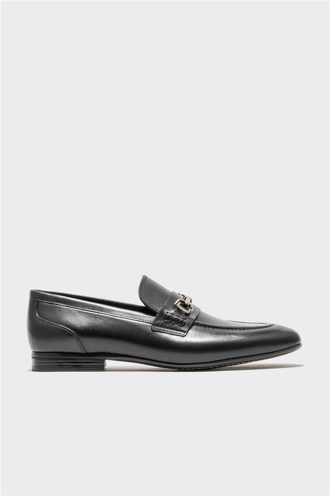 Siyah Deri Erkek Loafer