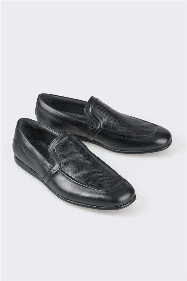 Siyah Deri Erkek Loafer