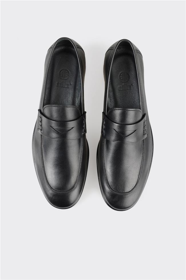 Siyah Deri Erkek Loafer