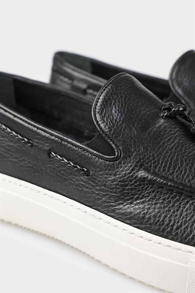 Siyah Deri Erkek Loafer
