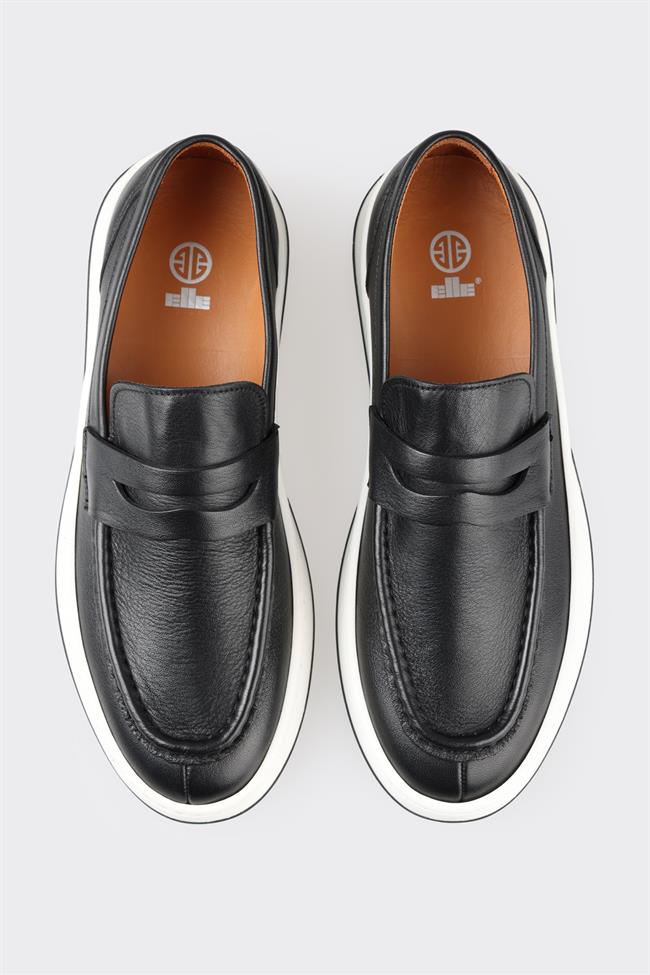 Siyah Deri Erkek Loafer