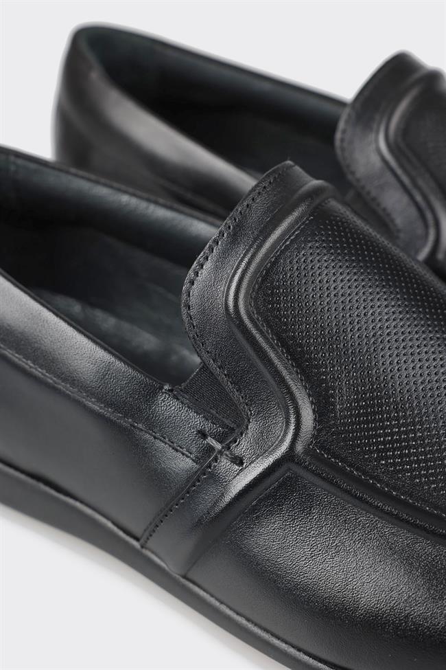 Siyah Deri Erkek Loafer