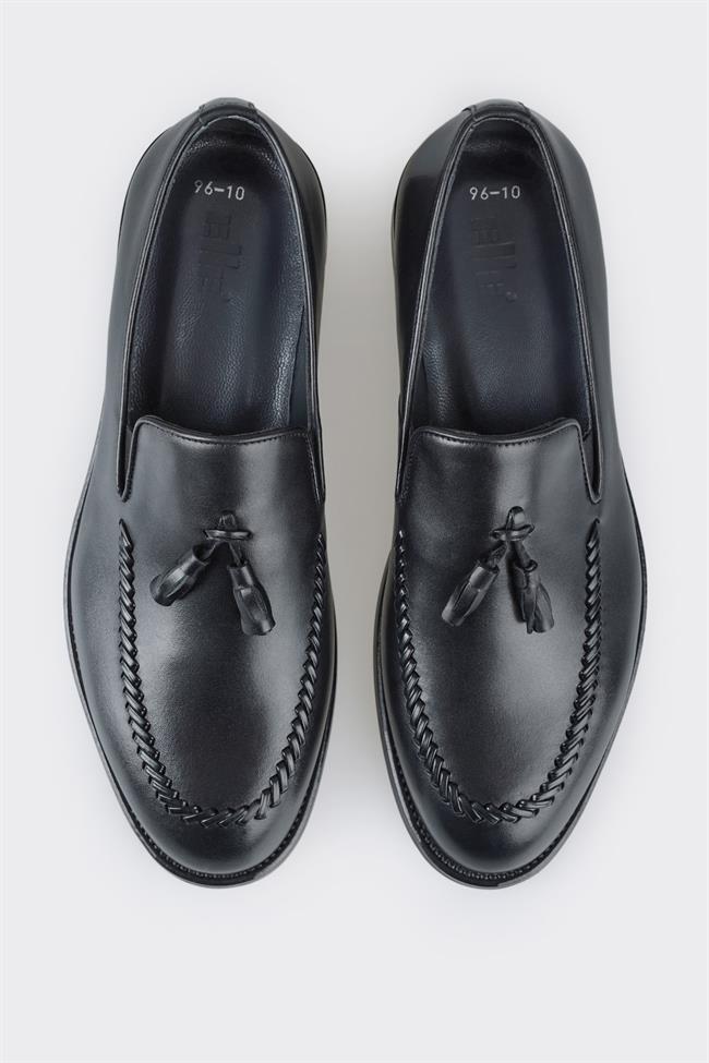 Siyah Deri Erkek Loafer