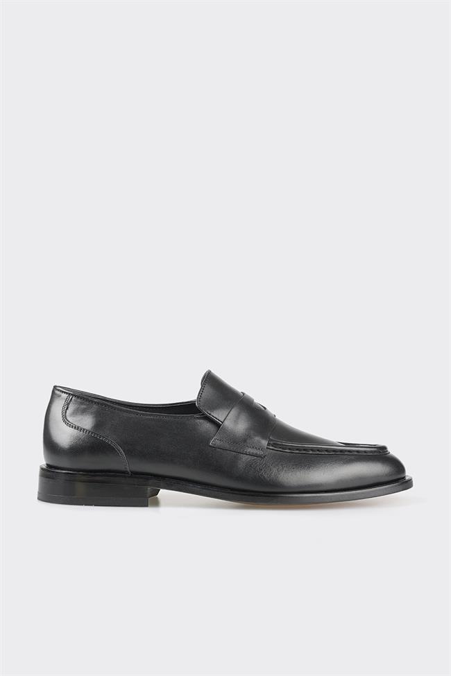 Siyah Deri Erkek Loafer
