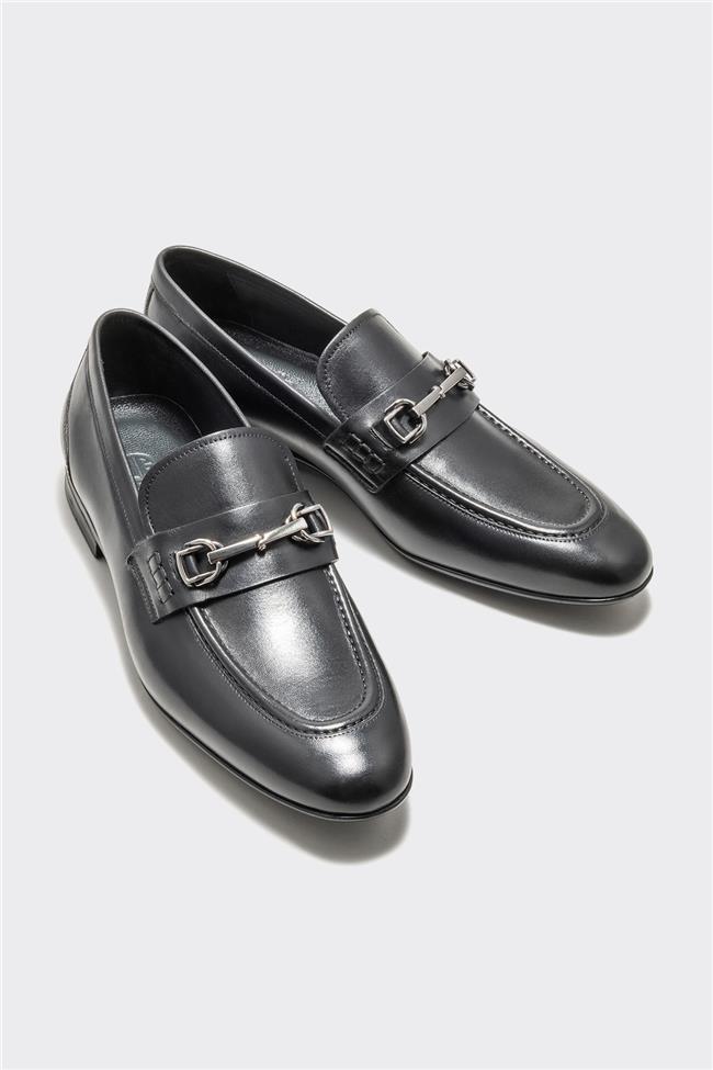 Siyah Deri Erkek Loafer
