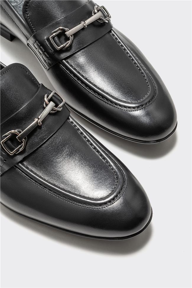 Siyah Deri Erkek Loafer