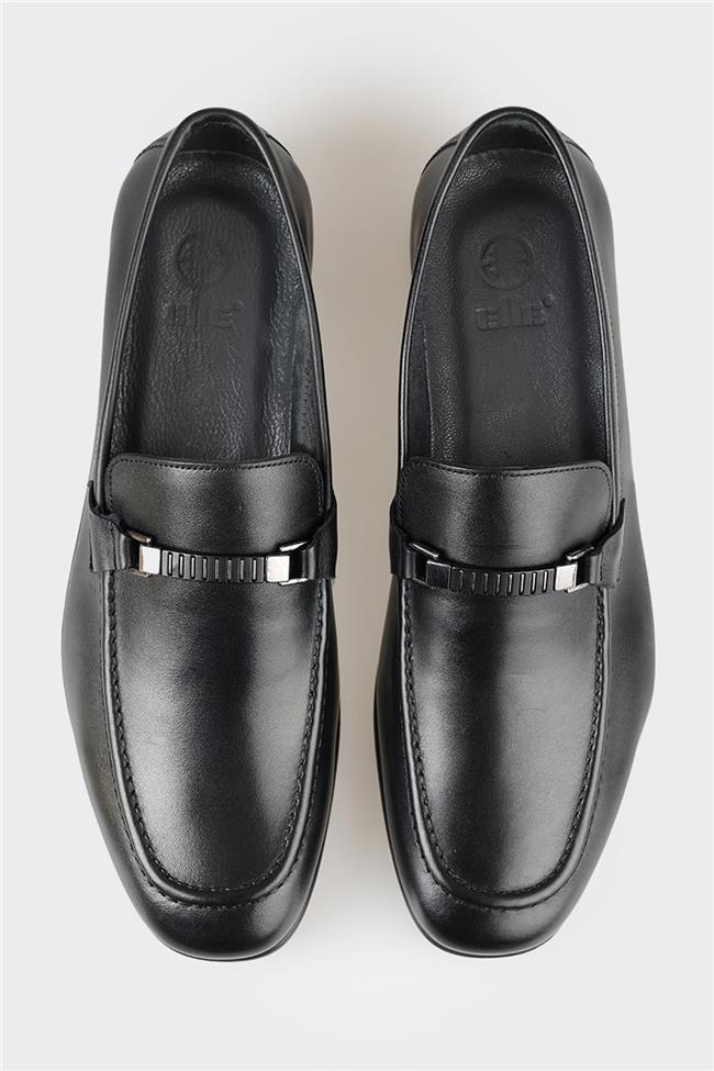 Siyah Deri Erkek Loafer
