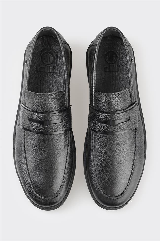 Siyah Deri Erkek Loafer