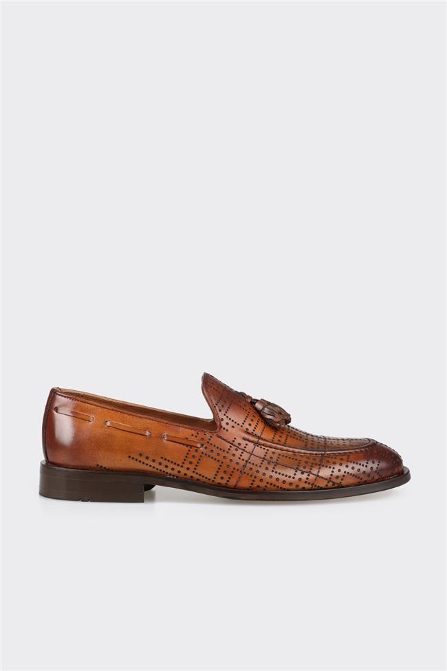 Taba Deri Erkek Loafer