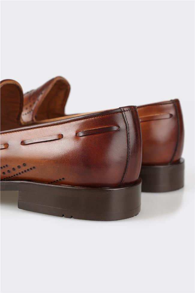 Taba Deri Erkek Loafer