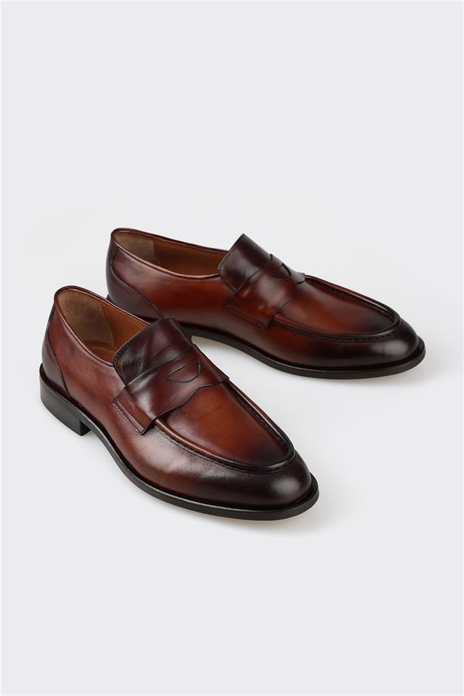 Taba Deri Erkek Loafer