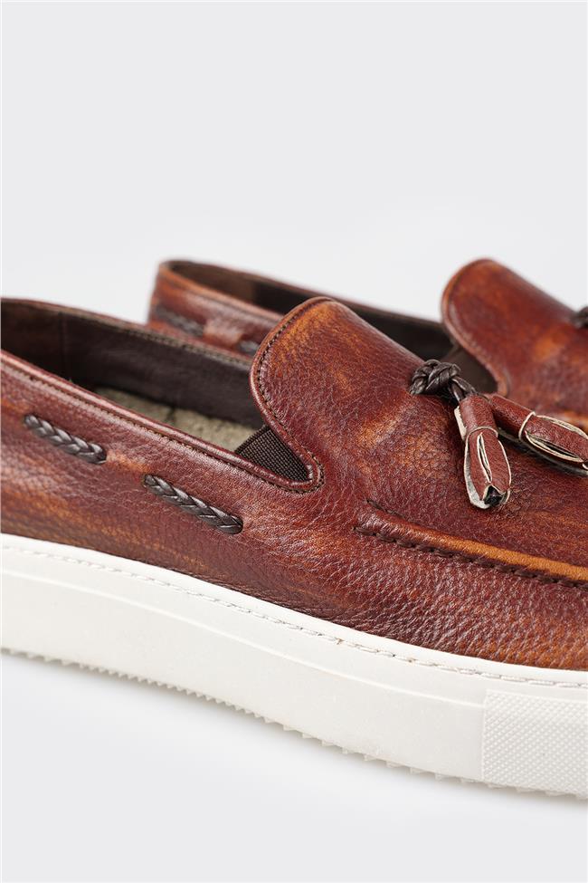 Taba Deri Erkek Loafer