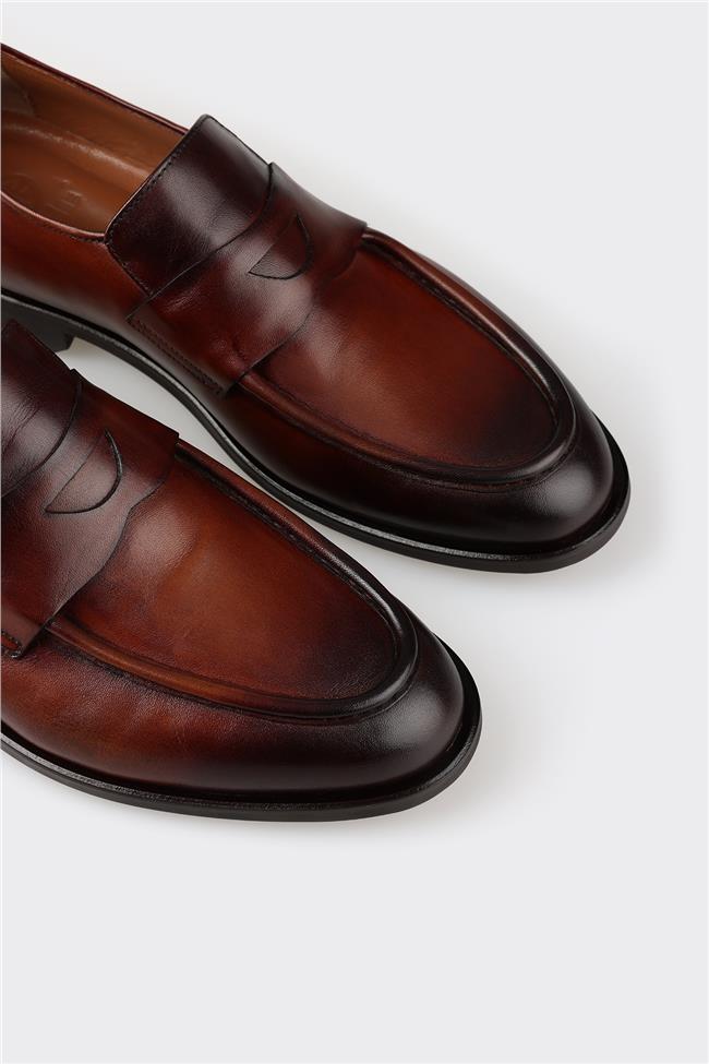 Taba Deri Erkek Loafer